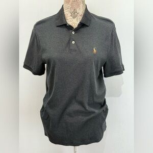 POLO by RALPH LAUREN Women's Charcoal Short-Sleeve Polo size S